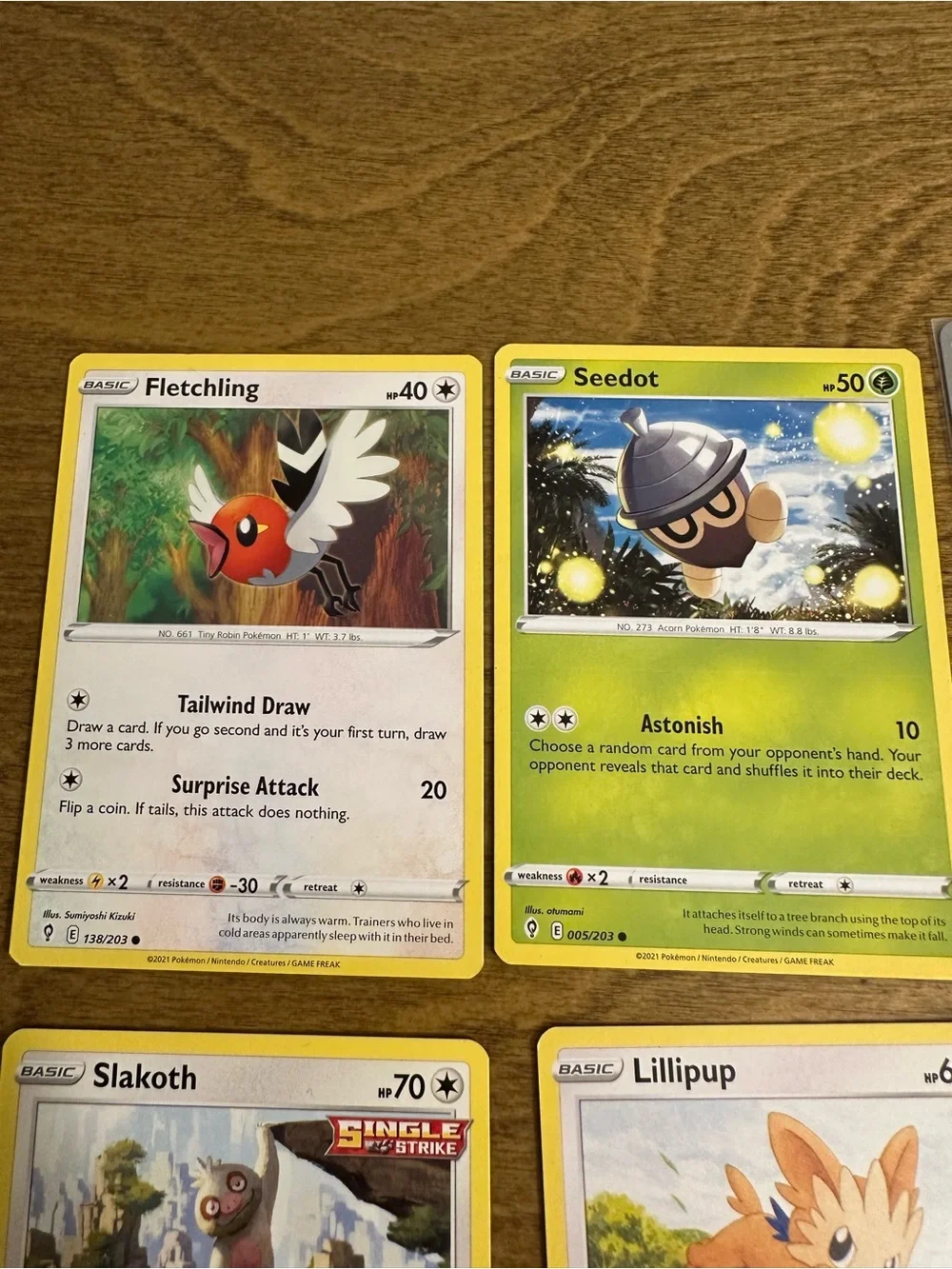 Lot of 7 Cute Pokemon Cards NM